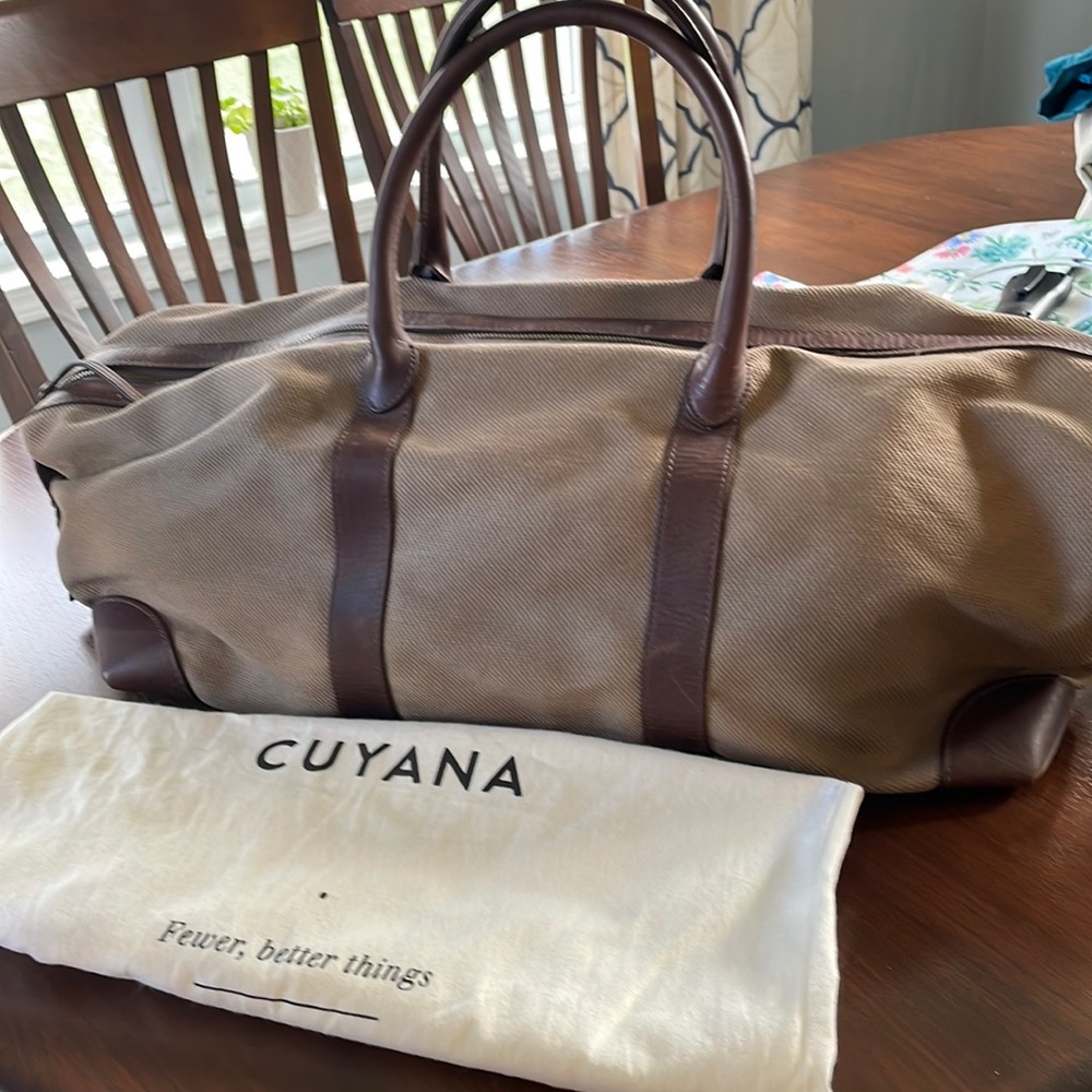 Cuyana weekender travel bag